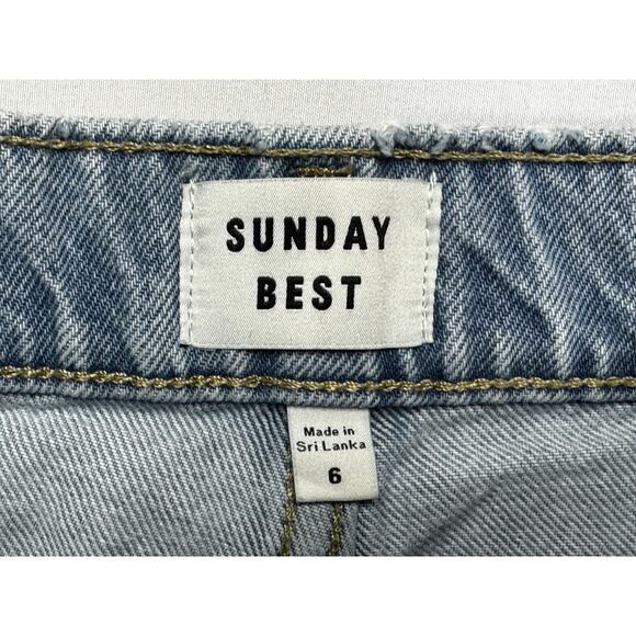 Aritzia Sunday Best Women's Straight Leg Denim Cowboy Jeans - Size 6 (28x32) - Picture 4 of 6